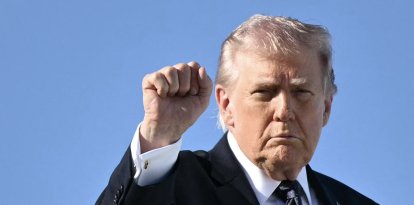 Donald Trump, on Air Force One. March 2026