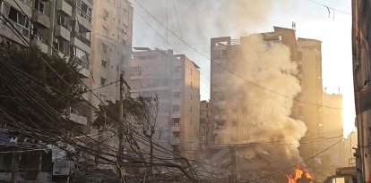 Edificios afectados por ataques en Beirut