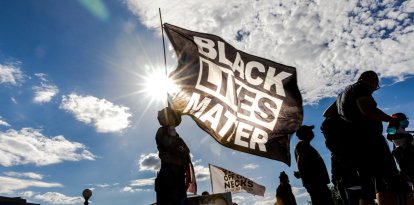 Una imagen de archivo y referencia de Black Lives Matter