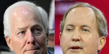 John Cornyn y Ken Paxton/ Stefani Reynolds