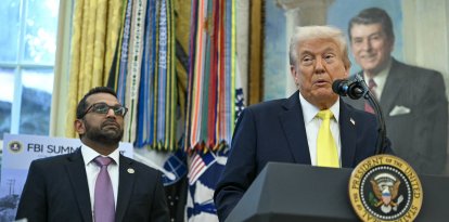 Kash Patel y Donald Trump in the Oval Office at the White House. File archive