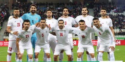 El combinado nacional de Irán, antes de un partido. Imagen de archivo