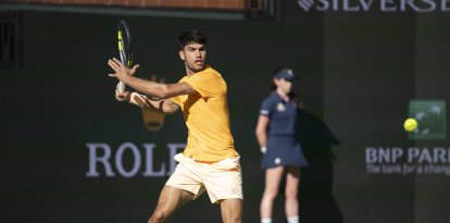 Carlos Alcaraz, frente a Casper Ruud en el ATP Masters 1000 de Indian Wells 2026