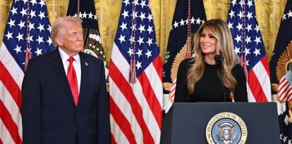 El presidente Donald Trump y la primera dama Melania Trump