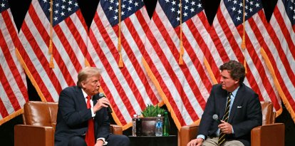 Donald Trump y Tucker Carlson en una imagen de archivo