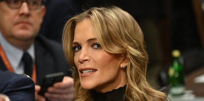 US political commentator Megyn Kelly looks on before the start of the Senate Armed Services Committee confirmation hearing for Pete Hegseth, US President-elect Donald Trump's nominee for Defense Secretary, on Capitol Hill on January 14, 2025 in Washington, DC. (Photo by SAUL LOEB / AFP)