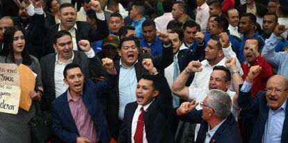 El Congreso de Honduras en plena protesta