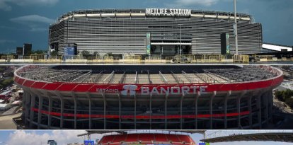 MetLife Stadium, Estadio Azteca y BMO Field. Imagen de archivo