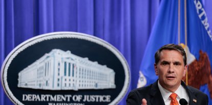 US Acting Attorney General Todd Blanche speaks during a news conference on April 7, 2026