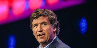 Tucker Carlson en un evento de Turning Point Action USA/ Giorgio Viera