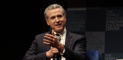 Gavin Newsom, durante una conferencia. Febrero de 2026