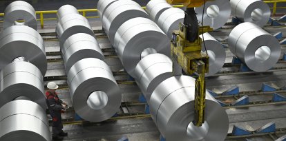 Industria metalúrgica en Alemania. Imagen de archivo