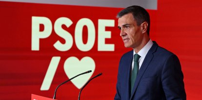 Pedro Sánchez, durante una comparecencia en la sede del PSOE. Junio de 2025