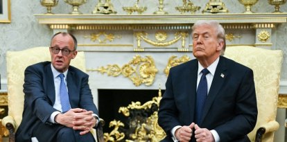 El presidente de Estados Unidos, Donald Trump, se reúne con el canciller alemán Friedrich Merz