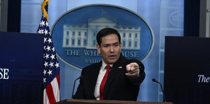 Marco Rubio en la conferencia de prensa/ Kent Nishimura