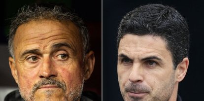 Luis Enrique Martínez (izquierda) y Mikel Arteta (derecha)
