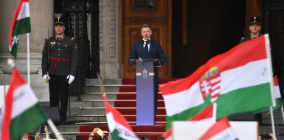 Peter Magyar en Budapest/ Ferenc Isza