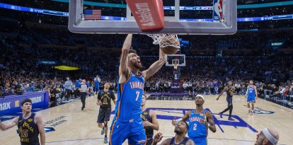 Imagen del cuarto juego entre los Thunder y los Lakers. Mayo de 2026