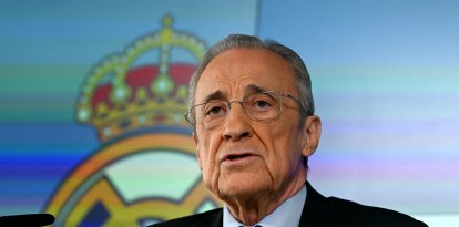 Florentino Pérez, durante la comparecencia de prensa en la que anunció el adelanto electoral a la presidencia del Real Madrid. Mayo de 2026