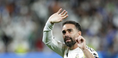 Dani Carvajal, futbolista del Real Madrid, tras un juego