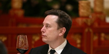 Elon Musk en China, durante el viaje en el que acompañó al presidente Donald Trump, a mediados de mayo.