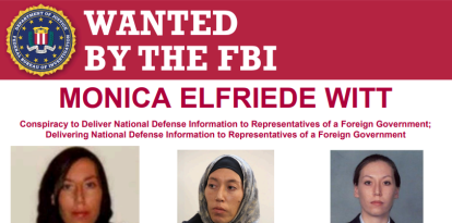 Mónica Witt, exagente de Estados Unidos buscada por el FBI.