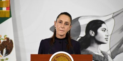 Claudia Sheinbaum, durante una comparecencia de prensa. Mayo de 2026