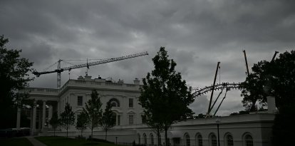 Construcción del salón de baile en la Casa Blanca. Mayo de 2026