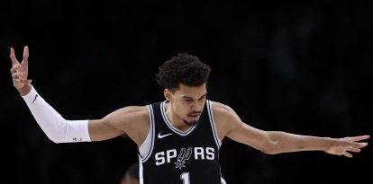 Victor Wembanyama, durante un partido de los San Antonio Spurs en 2025