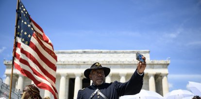 "Desfile Popular del Juneteenth" en Washington (Imagen de archivo)