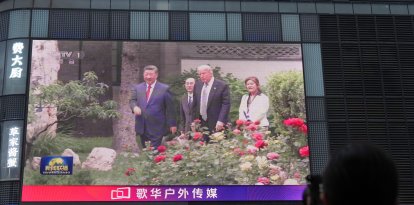 Imagen de Trump y el presidente Chino