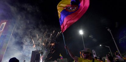 Celebraciones en Barranquilla tras la victoria de Abelardo de la Espriella, este domingo 21 de junio.