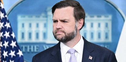 US Vice President JD Vance speaks during a press briefing in the Brady Briefing Room of the White House in Washington, DC, on May 19, 2026. (Photo by Kent NISHIMURA / AFP)