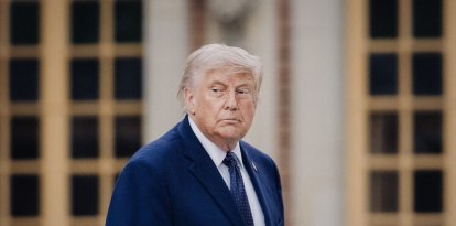 Donald Trump President of the United States of America US on his arrival ahead of a dinner with the President of the French Republic and his wife organised to celebrate the 250th anniversary of the independence of the United States at the Chateau de Versailles in Versailles France on June 17, 2026. (Photo by Bastien Ohier / Hans Lucas via AFP)
