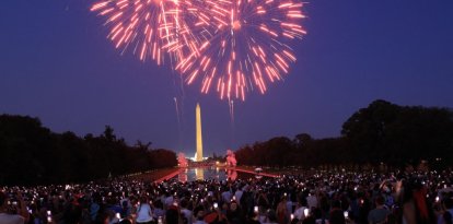 Imagen de archivo del Día de la Independencia a lo largo del National Mall