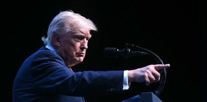 Imagen de Donald Trump en la conferencia de la OTAN