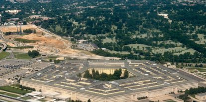 Vista aérea del Pentágono, sede del Departamento de Defensa de Estados Unidos, en Arlington, Virginia