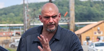 John Fetterman en Clairton, Pensilvania/ Rebecca Droke