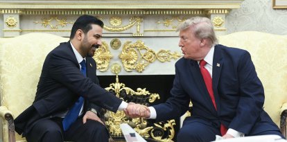 El presidente Donald Trump y el primer ministro iraquí Ali al-Zaidi, en la Casa Blanca, el 14 de julio de 2026.