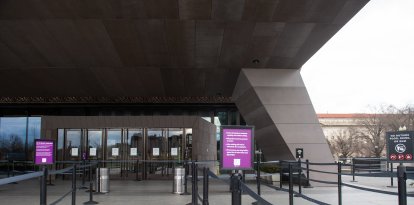La entrada al Museo Smithsonian, en Washington DC.