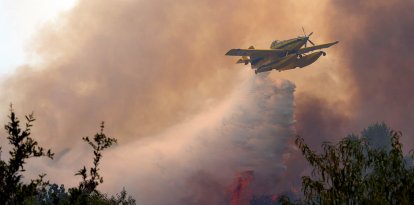Imagen de los incendios en España y Francia