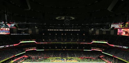 Vista del campo antes del inicio del Super Bowl LIX entre los Kansas City Chiefs y los Philadelphia Eagles
