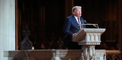 Donald Trump en la Catedral Nacional de Washington DC/ Alex Brandon