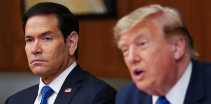 Marco Rubio junto a Donald Trump/ Aaron Schwartz