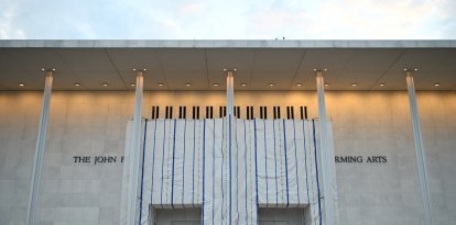 Fotografía de la fachada del Kennedy Center, el 28 de junio de 2026.