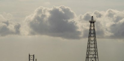 Plataformas petrolíferas en Cabimas, al sur del lago de Maracaibo, estado Zulia, Venezuela.