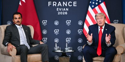 Donald Trump junto al emir de Qatar, Tamim bin Hamad Al Thani / Mandel Ngan