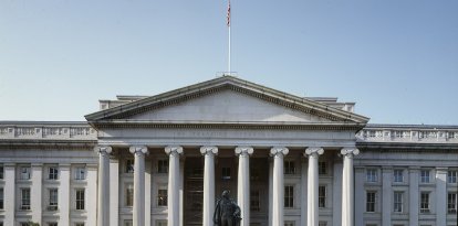 El edificio del Departamento del Tesoro, en Washington DC.