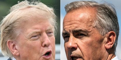 El presidente Donald Trump y el primer ministro canadiense Mark Carney