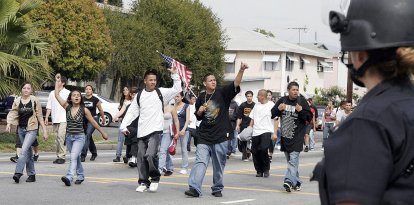 Estudiantes latinos protestan ante medidas de inmigración en EEUU (Archivo)